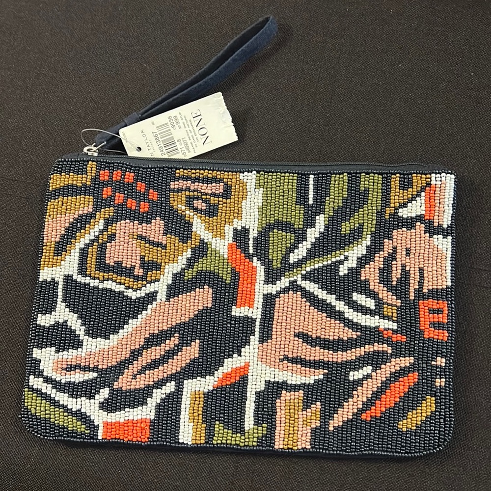 Ann Taylor Multicolored Beaded Wristlet- NWT